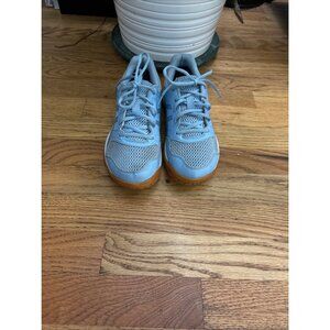 Asics Gel-Rocket 9 Indoor Court Shoes Size 7.5 Light Blue & Gray Mesh Sneakers
